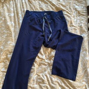 Navy Blue Figs Straight Leg scrub Pants, Size Medium/Tall